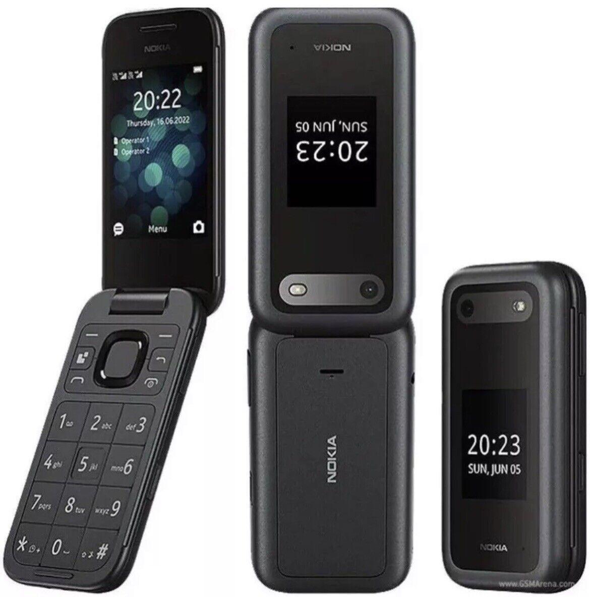 GENUINE Nokia 2660 Flip 4G Unlocked Dual Sim 4G version BIG BUTTONS for Elderly