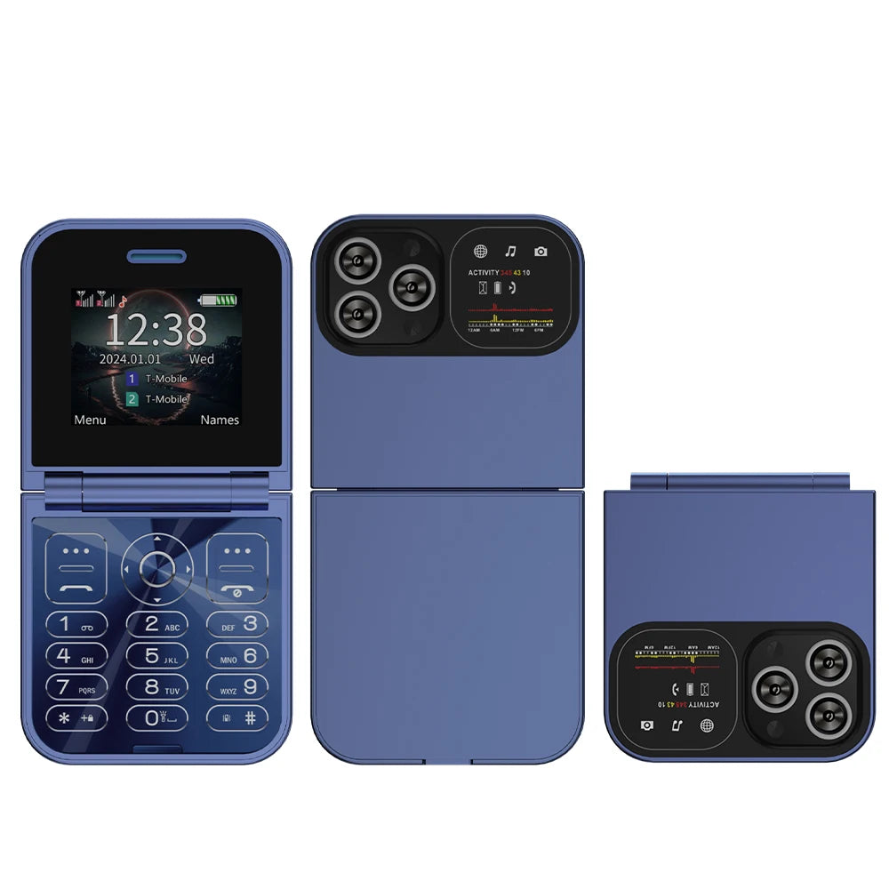 F15 Mini Small Flip Mobile Phone 2 SIM Standby Speed Dial Magic Voice Flashlight Call Recording 2G GSM Cute Fold Cellphone