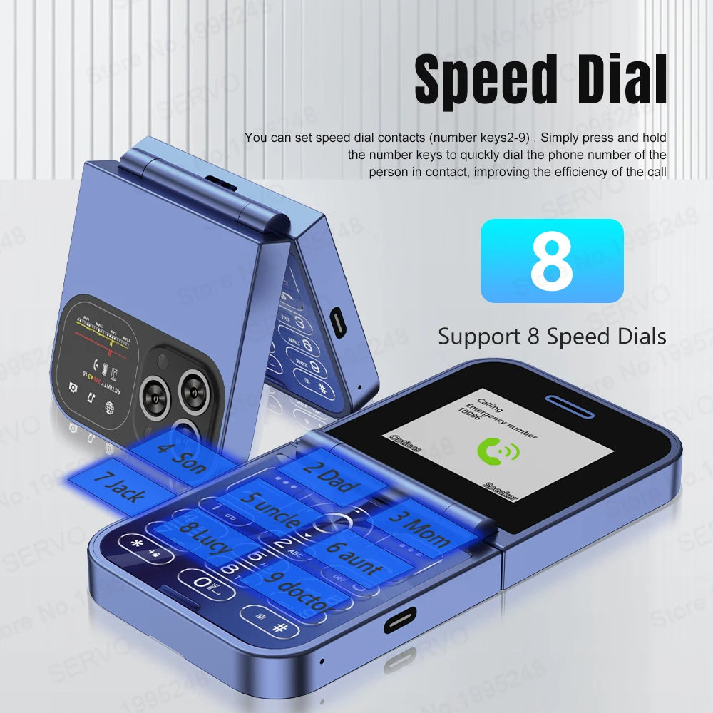 F15 Mini Small Flip Mobile Phone 2 SIM Standby Speed Dial Magic Voice Flashlight Call Recording 2G GSM Cute Fold Cellphone