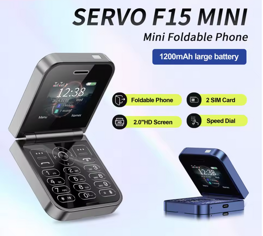 F15 Mini Small Flip Mobile Phone 2 SIM Standby Speed Dial Magic Voice Flashlight Call Recording 2G GSM Cute Fold Cellphone