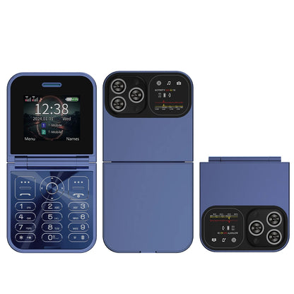 F15 Mini Small Flip Mobile Phone 2 SIM Standby Speed Dial Magic Voice Flashlight Call Recording 2G GSM Cute Fold Cellphone