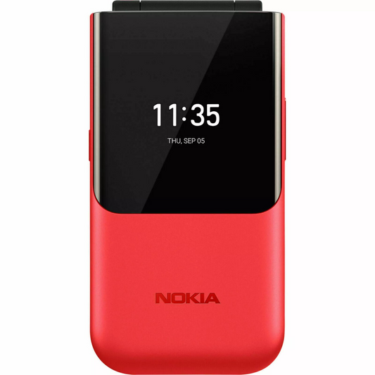 Nokia 2720 Flip 2G Dual SIM Unlocked, 2.8 Inch-Brand New Sealed Box-Black-White & Red